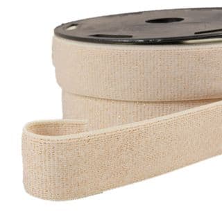 Metallic Boxer Shorts Elastic - 32mm - Ivory With Gold Metallic