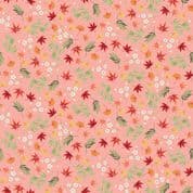 Michiko 7490 - Makower 2333.P - Japanese Foliage on Pink Cotton Fabric