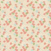 Michiko 7497 - Makower 2336.Q - Oriental Blossom on Cream Cotton Fabric