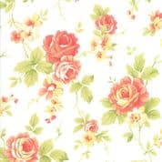 Moda - Catalina by Fig Tree - 7243 - Roses on Off White Background - 20370.15 - Cotton Fabric