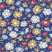 Moda - Catalina by Fig Tree - 7244 - Daisies on Dark Blue Background - 20371.12 - Cotton Fabric