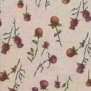 Moda - Country Charm by Holly Taylor - 7054 - Thistle on Oat - 6792 12 - Cotton Fabric