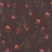 Moda - Country Charm by Holly Taylor - 7057 - Thistle on Barnwood Brown - 6792 17 - Cotton Fabric