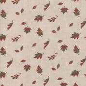 Moda - Country Charm by Holly Taylor - 7058 - Small Leaf on Oat - 6793 12 - Cotton Fabric