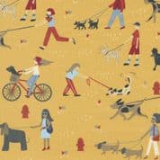 Moda Dog Daze - 8651 - Buttercup Dog Walk by Stacy Iest Hsu - 20840 12 - Cotton Fabric