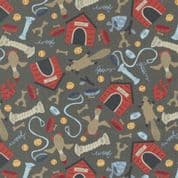 Moda Dog Daze - 8655 - Dirt Dog Collar House by Stacy Iest Hsu - 20841 18 - Cotton Fabric