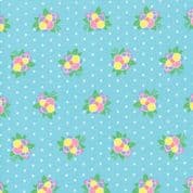 Moda - Good Day - 6792 - Modern Floral, Flower Pop on Turquoise - 22373 12 - Cotton Fabric