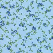 Moda - Summer Breeze - 7089 - Blue Floral Vine on Light Blue - 33445 14 - Cotton Fabric