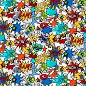 Monster Mash - 8462 - Monster Pow White - Makower 2555.W - Cotton Fabric