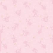 Moontide - 8116 - Mermaids on Pink with Gold Metallic - Lewis & Irene 622.1 - Cotton Fabric