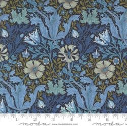 Morris Manor - 9212 - Moda - Wiliam Morris Floral on Twilight Blue - 8390.15 - Cotton Fabric