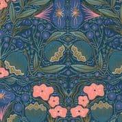 Nocturnal - 8052 - Night Floral on Dark Blue - Moda 48331.17 - Cotton Fabric