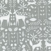 Nocturnal - 8064 - Night Animals and Foliage on Grey - Moda 48334.20 - Cotton Fabric