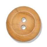 Olive Wood Button - Two Holes, Natural Wood - Choose Size 15mm-28mm