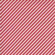 On the Go - 7546 - Moda 20727.16 - Red Diagonal Dotted Road Stripe on White Cotton Fabric