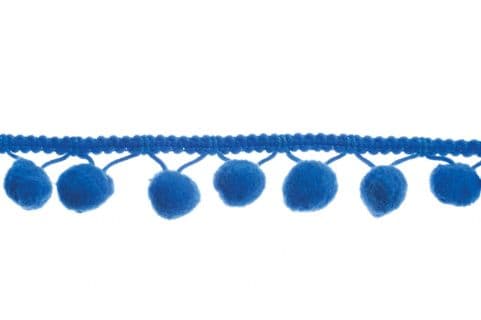 Pom Pom Tape - 20mm Wide - Blue