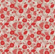 Poppies - 7833 - Shadow Poppies on Grey - Lewis & Irene 555.1 Cotton Fabric