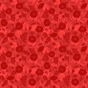 Poppies - 7834 - Shadow Poppies on Red - Lewis & Irene 555.2 Cotton Fabric