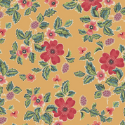 Rambling Rose - 9045 - Makower UK - Multi Floral on Pumpkin - 1196.O - Cotton Fabric