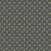 Rambling Rose - 9050 - Makower UK - Fruity Sprig on Charcoal - 1198.K - Cotton Fabric