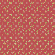 Rambling Rose - 9052 - Makower UK - Fruity Sprig on Red - 1198.R - Cotton Fabric