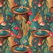 Reflections - 7583 - Lewis & Irene A511.3 - Earth Tones Art Deco Style Cotton Fabric