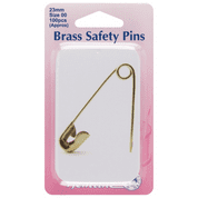 Safety Pins - 23mm & Storage Tin - Brass