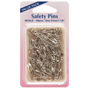 Safety Pins - 27mm - Nickel 100
