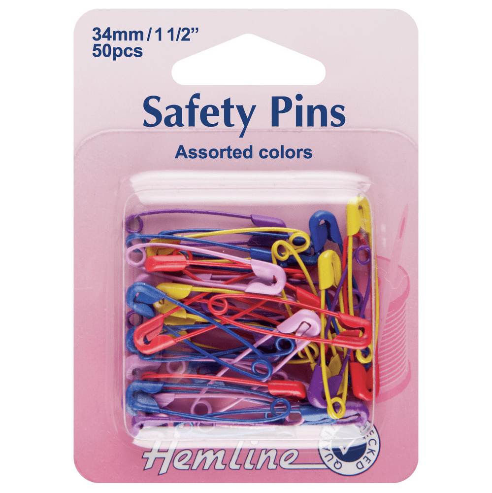 Safety Pins - Coloured Coatings 34mm