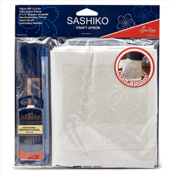 Sashiko Craft Apron Kit - White - Sew Easy - ERS.015