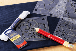 Sashiko Cushion Cover Starter Kit - Navy Blue - Sew Easy