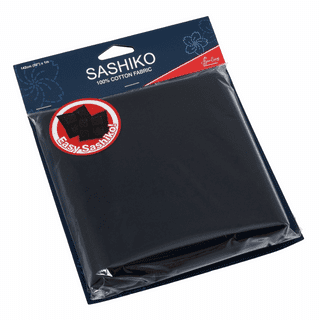 Sashiko Fabric - Dark Navy Blue - 1.42m x 1m