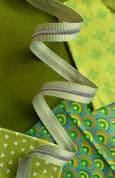 Sassafras Lane Zipper Tape - 3 yds - Lime Stripe Tape with Nickel Teeth - 017K