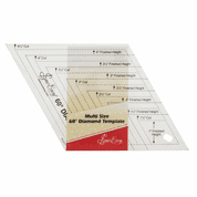 Sew Easy Patchwork Ruler - 60 Degree Diamond Template - Multi Size
