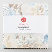 Sewing Bird Charm Pack (5" squares) by Edyta Sitar - Laundry Basket Quilts for Andover/Makower UK