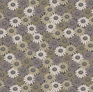 Shinrin Yoku - 8414 - Compact Floral Tan Green - Lewis & Irene A643.1 - Cotton Fabric