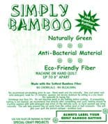 Simply Bamboo Quilt Wadding - 90" wide x 18.3m long bolt - 100% Bamboo