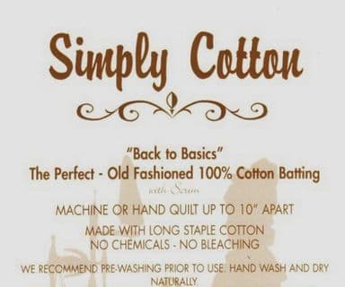 Simply Cotton Quilt Wadding - 120