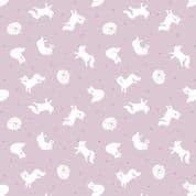 Small Things Polar Animals - 7871 - Arctic Fox on Winter Pink - Lewis & Irene SM45.1 - Cotton Fabric