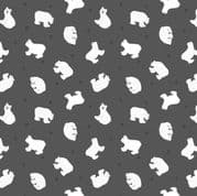 Small Things Polar Animals - 7876 - Polar Bears on Night Sky - Lewis & Irene SM46.3 - Cotton Fabric