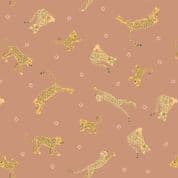 Small Things Wild Animals - 8425 - Leopards & Cheetahs on Tan - Lewis & Irene SM55.3