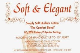 Soft & Elegant Quilt Wadding 90" Wide