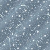 Space Glow - 8502 - Glow Stars on Light Blue - Lewis & Irene 737.1 - Cotton Fabric