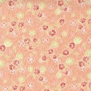 Strawberries & Rhubarb - 7734 - Fig Tree - Small Floral on Coral - Moda 20403.13 - Cotton Fabric