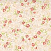 Strawberries & Rhubarb - 7736 - Fig Tree - Coral Floral on Cream - Moda 20403.18 - Cotton Fabric