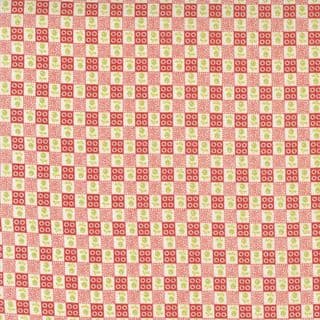 Strawberries & Rhubarb - 7737 - Fig Tree - Floral Check Red Coral - Moda 20404.11 - Cotton Fabric