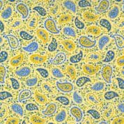 Summer Breeze - 8081 - Yellow and Blue Paisley on Yellow - Moda 33614.13 - Cotton Fabric