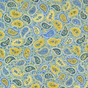 Summer Breeze - 8082 - Yellow and Blue Paisley on Sky Blue - Moda 33614.15 - Cotton Fabric