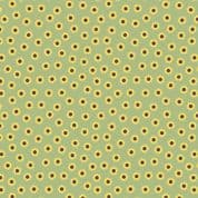 Sunflowers - 8518 - Little Sunflowers on Green - Lewis & Irene 744.2 - Cotton Fabric