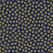 Sunflowers - 8519 - Little Sunflowers on Dark Blue - Lewis & Irene 744.3 - Cotton Fabric
